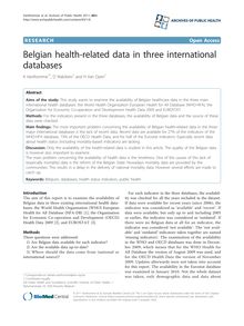 Belgian health-related data in three international databases