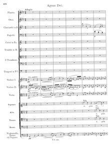 Partition Agnus Dei, Mass No. 5 en A♭, A♭ major, Schubert, Franz