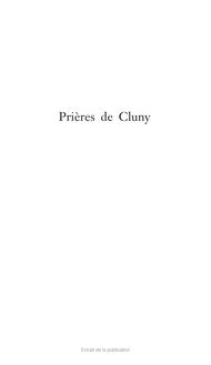 Prières de Cluny