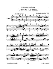 Partition No.4 - Gavotte-Caprice, Piano pièces, Op.49, Grünfeld, Alfred