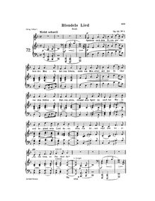 Partition Version pour medium voix, Romanzen und Balladen, Vol.III, Op.53