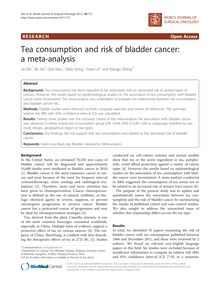 Tea consumption and risk of bladder cancer: a meta-analysis