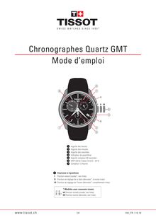Mode d emploi Tissot pour les montres chronographes Quartz GMT