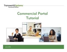 Commercial Portal Tutorial June 2009