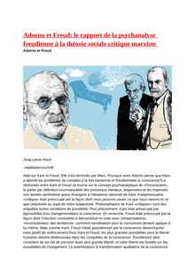 Adorno and Freud / Adorno et Freud: le rapport de la psychanalyse freudienne à la théorie sociale critique marxiste 