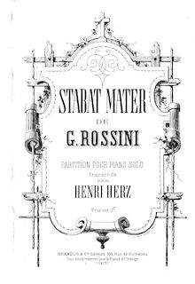 Partition complète, Stabat Mater, Rossini, Gioacchino par Gioacchino Rossini