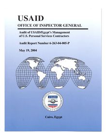 Audit of USAID Egypts Management