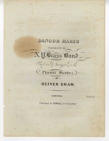 Partition complète, pour Bangor March, F, Shaw, Oliver par Oliver Shaw