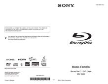 Notice Lecteur Blu-ray Disc Sony  BDP-S280