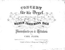 Partition complète, orgue Concerto en D minor, D minor, Bach, Johann Sebastian par Johann Sebastian Bach
