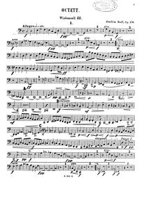 Partition violoncelle 2, Octett für 4 Violinen, 2 Bratschen, 2 Violoncelle