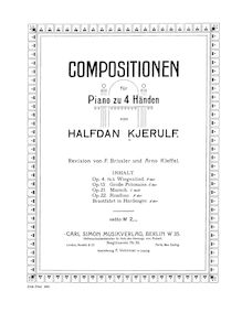 Partition complète, Rondino, F major, Kjerulf, Halfdan