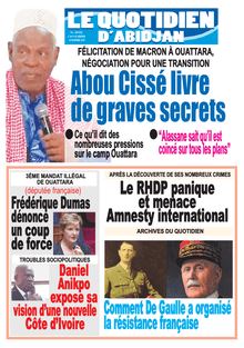 Le Quotidien d’Abidjan n°2973 - du vendredi 20  novembre 2020