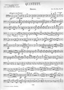 Partition contrebasse, corde quintette No.2 en G major, Op.77, G major