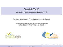 Tutoriel GVLE - Adapté à l environnement Record/VLE
