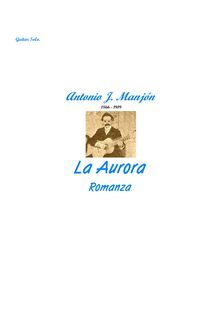 Partition complète, La Aurora, La Aurora, Romanza, Manjón, Antonio Jimenez