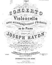 Partition de violoncelle, violoncelle Concerto No.2, D major par Joseph Haydn