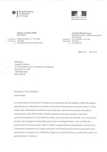 Google : lettre de Arnaud Montebourg à Joaquin Almunia