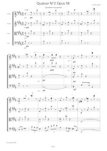 Partition , Largo, corde quatuor No.2, Plante, Cyril