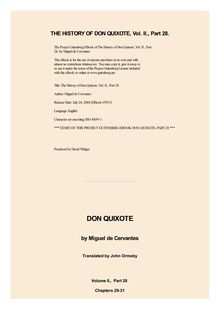The History of Don Quixote, Volume 2, Part 28