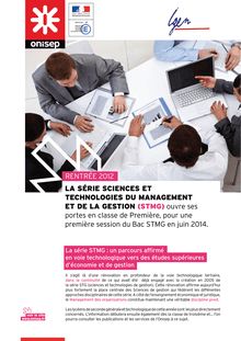 La série sciences et technologies du ManageMent et de la gestion (STMG)