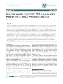 Catechin hydrate suppresses MCF-7 proliferation through TP53/Caspase-mediated apoptosis
