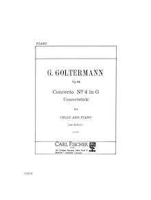 Partition de piano, violoncelle Concerto No.4, Op.65, 4. Concertstück, Op.65