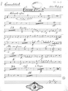 Partition cor 1, 2, 3 (F), Concertstück pour vent quintette et orchestre