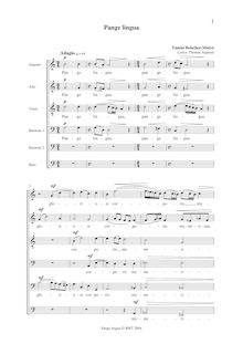 Partition chœur Score, Pange lingua, Beischer-Matyó, Tamás