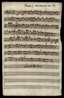 Partition trompette 1 (en D), Sinfonia, D major, Iversen, Johannes Erasmus