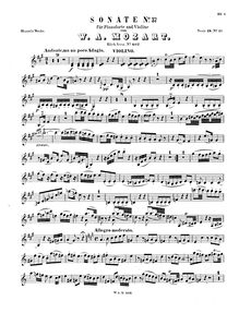 Partition de violon, violon Sonata, Violin Sonata No.29