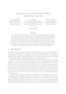 Critical paths in the Partial Order Unfolding of a Stochastic Petri Net