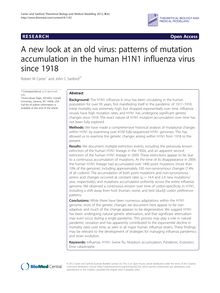 A new look at an old virus: patterns of mutation accumulation in the human H1N1 influenza virus since 1918