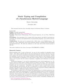 Static Typing and Compilation of a Synchronous Hybrid Language