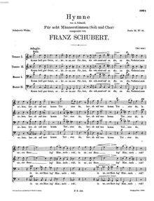 Partition complète, Hymnus an den heiligen Geist, Schubert, Franz