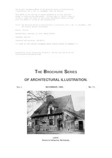 The Brochure Series of Architectural Illustration, Volume 01, No. 11, November, 1895 - The Country Houses of Normandy