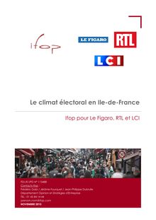 Le climat électoral en Ile-de-France
