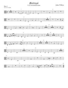 Partition viole de basse 1, alto clef, madrigaux - Set 2, Wilbye, John