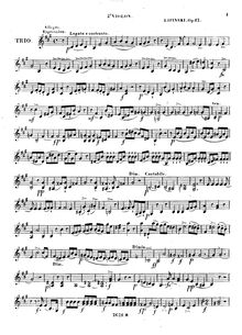 Partition violon 2, corde Trio No.2, Op.12, A major, Lipiński, Karol Józef par Karol Józef Lipiński