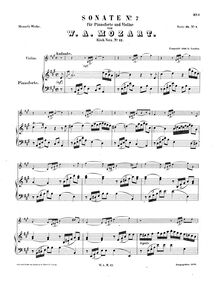 Partition de piano, violon Sonata, Violin Sonata No.7