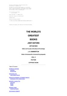 The World s Greatest Books — Volume 02 — Fiction