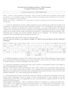 Economie descriptive 2004 Sciences Economiques et de Gestion Université Paris 1