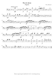 Partition basson 1/2, Die Zauberflöte, The Magic Flute, Mozart, Wolfgang Amadeus