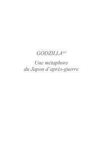 Godzilla MD. Une métaphore du Japon d après-guerre