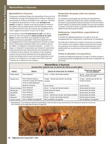 Résumé des règlements de la chasse 2011