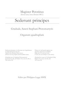 Partition Complete work, Sederunt principes, organum quadruplum