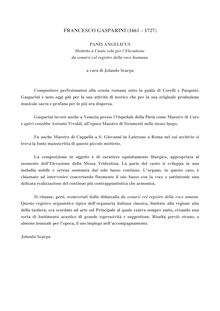 Partition Biography et critical notes (italien), Panis angelicus, motet pour solo voix et basso continuo