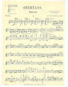 Partition de violon, 2 Mazurkas, Wieniawski, Henri