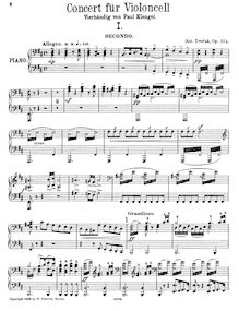 Partition complète, violoncelle Concerto, Koncert pro violoncello a orchestr par Antonín Dvořák