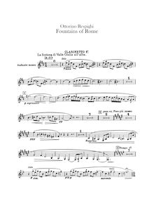 Partition clarinette 1, 2, basse clarinette (B♭, A), Le Fontane di Roma